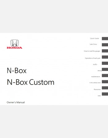 honda n-box 2011 2012 & 2013 owners manual in english